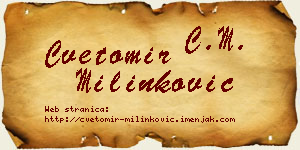 Cvetomir Milinković vizit kartica